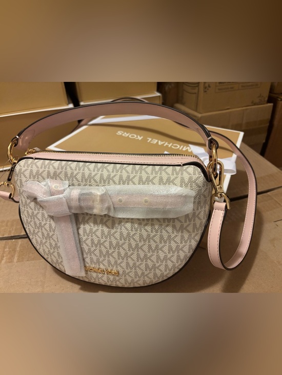 Michael Kors Handbags - Michael Kors Emilia  MK Signature shoulder bag with Crossbody strap